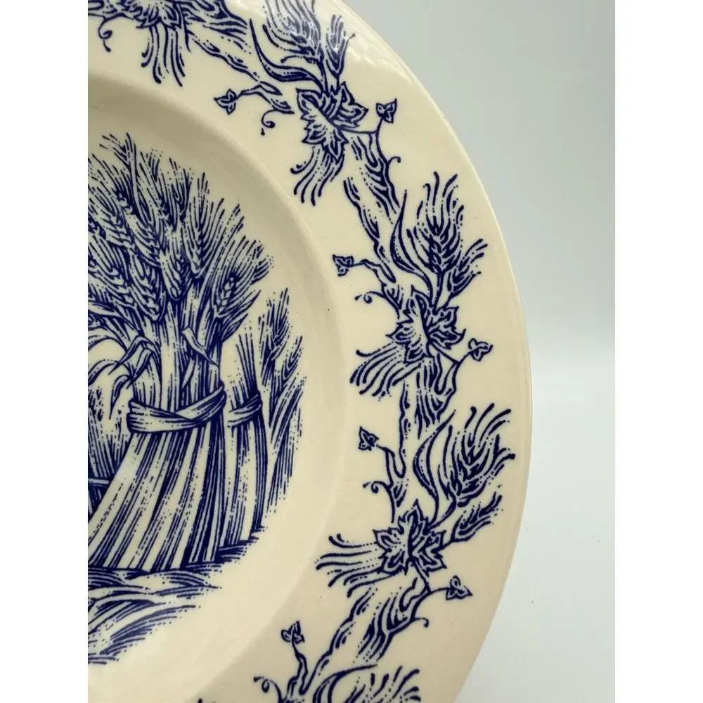 One WILLIAMS SONOMA Blue Harvest Rimmed Bowls England EUC